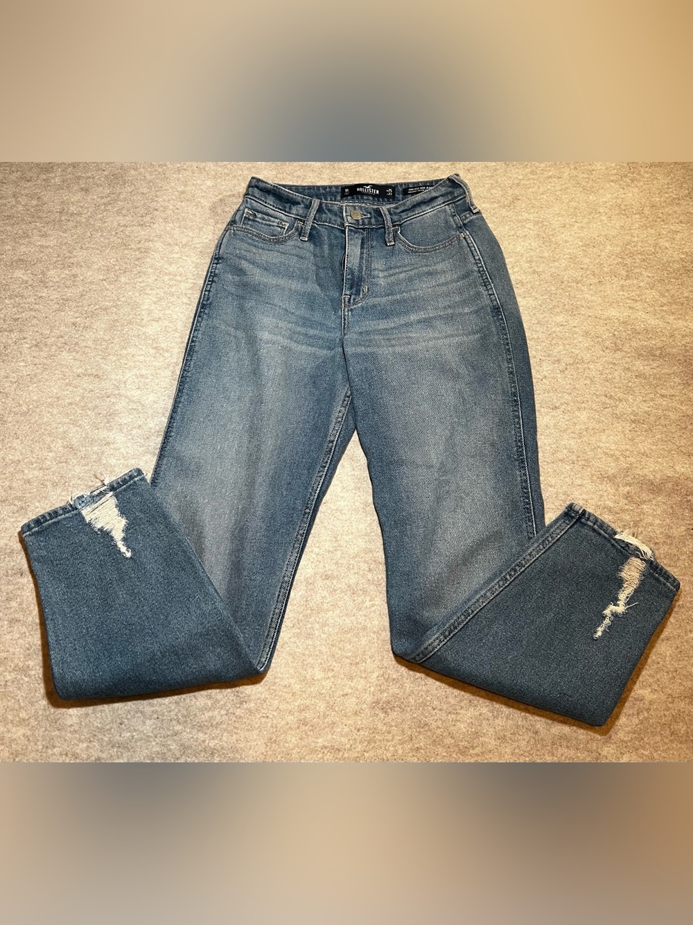 Hollister Women's Skinny High Rise Mom Jeans - Blue
